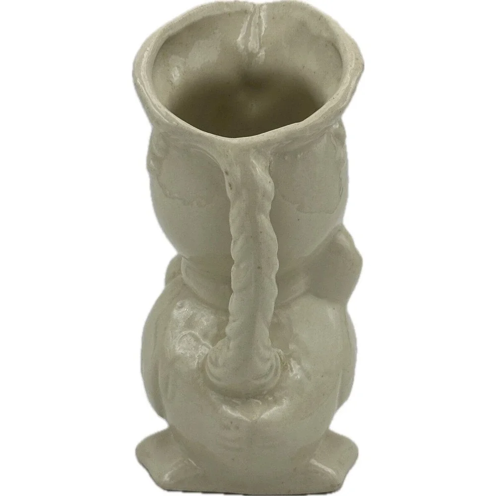 Vtg Shawnee Pottery Duck Bird Pitcher Jug White 7 1/2